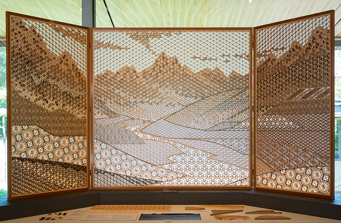 Kumiko folding screen (Kumiko folding screen)